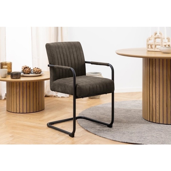 Krzesło z podłokietnikami Adele antracytowe - ACTONA